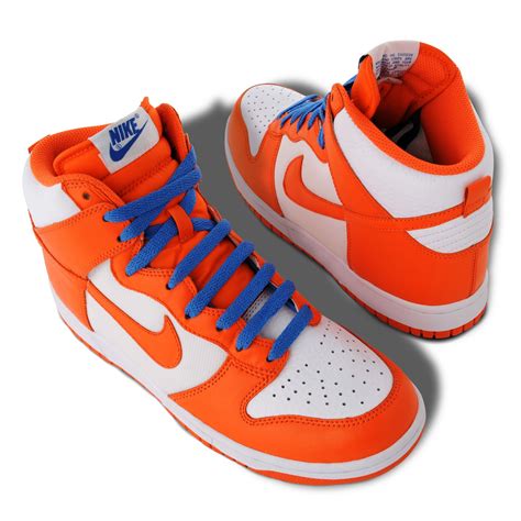 Orange and White Nike Basketball Shoes 